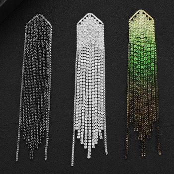 Gorgeous Luxury Long Dangle Earrings For Women Multicolor Ear Drops Copper Material CZ Stone Micro Pave Setting Jewelry Earrings
Gorgeous Luxury Long Dangle Earrings For Women Multicolor Ear Drops Copper Material CZ Stone Micro Pave Setting Jewelry Earrings