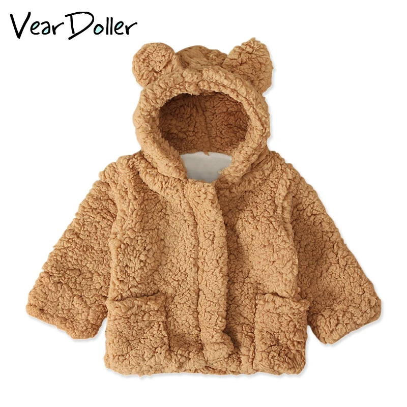 Фото VearDoller детские пальто Зимняя теплая верхняя одежда с длинным рукавом милый