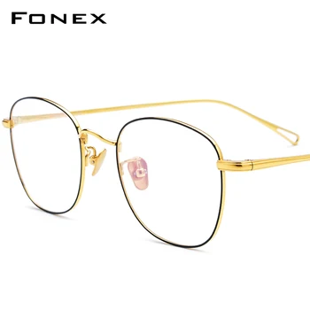 FONEX B Titanium Eyeglasses Frame Men Prescription Retro Square Glasses Women Oval Spectacles Myopia Optical Eyewear 887
FONEX B Titanium Eyeglasses Frame Men Prescription Retro Square Glasses Women Oval Spectacles Myopia Optical Eyewear 887