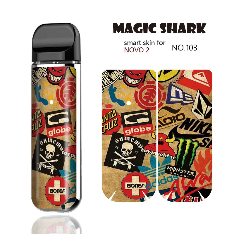 Magic Shark Skull Danger GTA5 Toroto Berry PVC Sticker Case Full Wrap Film Skin Cover for Smok Novo 2 Novo2 079-091
Magic Shark Skull Danger GTA5 Toroto Berry PVC Sticker Case Full Wrap Film Skin Cover for Smok Novo 2 Novo2 079-091