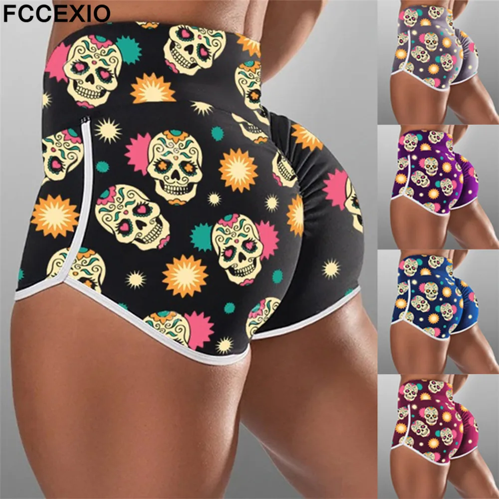 FCCEXIO Skull Shorts Women Mini Booty Bar Shorts Sports Fitness Push Up Multicolor Sexy Club Party Patterned Skull Shorts Summer
FCCEXIO Skull Shorts Women Mini Booty Bar Shorts Sports Fitness Push Up Multicolor Sexy Club Party Patterned Skull Shorts Summer