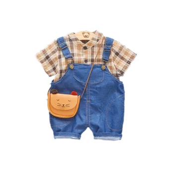 Baby Boy Summer Clothes Children Fashion Plaid T Shirt Bib Pants 2pce/sets Kids Casual Garment Toddler Clothing Child Tracksuit 
Baby Boy Summer Clothes Children Fashion Plaid T Shirt Bib Pants 2pce/sets Kids Casual Garment Toddler Clothing Child Tracksuit