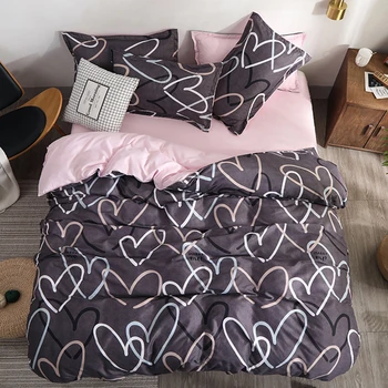 Home bedding set 3/4pcs flat sheet set heart bed linen set sheet & pillowcase & duvet cover set king size bedclothes bed cover
Home bedding set 3/4pcs flat sheet set heart bed linen set sheet & pillowcase & duvet cover set king size bedclothes bed cover