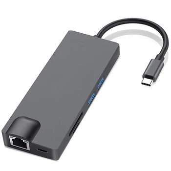 USB C Hub 8-In-1 USB C Adapter with 4K USB C to HDMI,VGA USB C Charging 2 USB 3.0 SD/TF Card Reader Gigabit Ethernet
USB C Hub 8-In-1 USB C Adapter with 4K USB C to HDMI,VGA USB C Charging 2 USB 3.0 SD/TF Card Reader Gigabit Ethernet