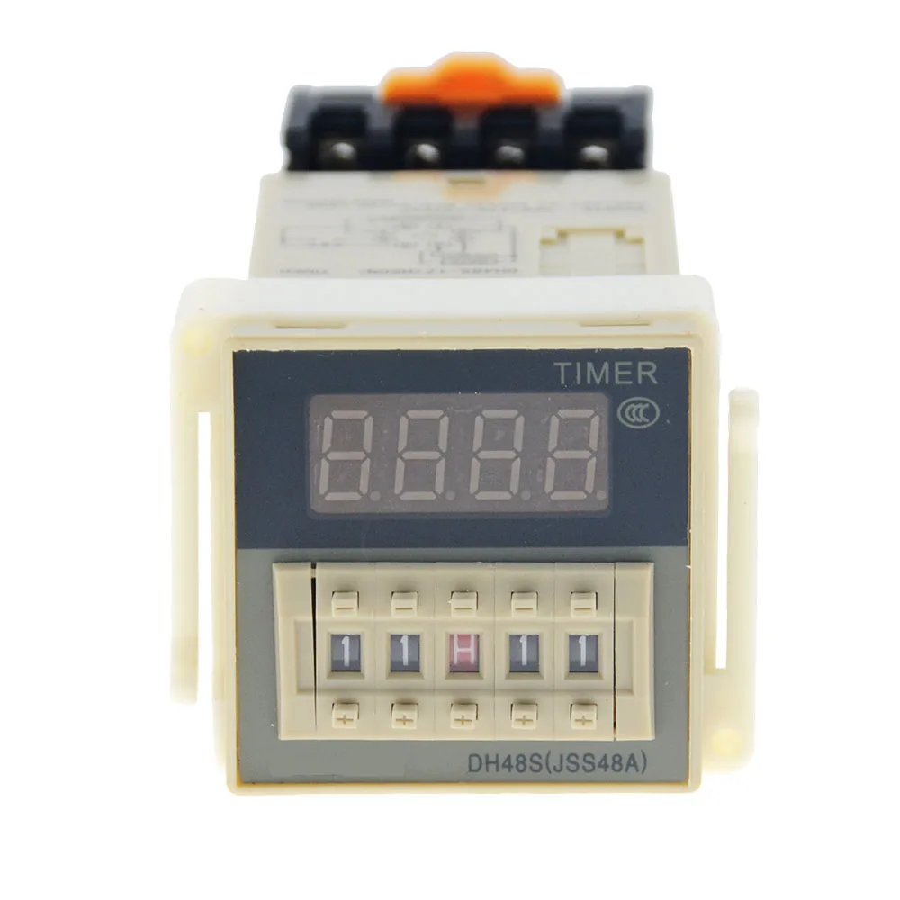 DH48S-1Z Digital LED Programmable Timer Time Relay Switch DH48S 0.01S-99H99M DIN RAIL AC110V 220V DC 12V 24V with Socket Base
DH48S-1Z Digital LED Programmable Timer Time Relay Switch DH48S 0.01S-99H99M DIN RAIL AC110V 220V DC 12V 24V with Socket Base