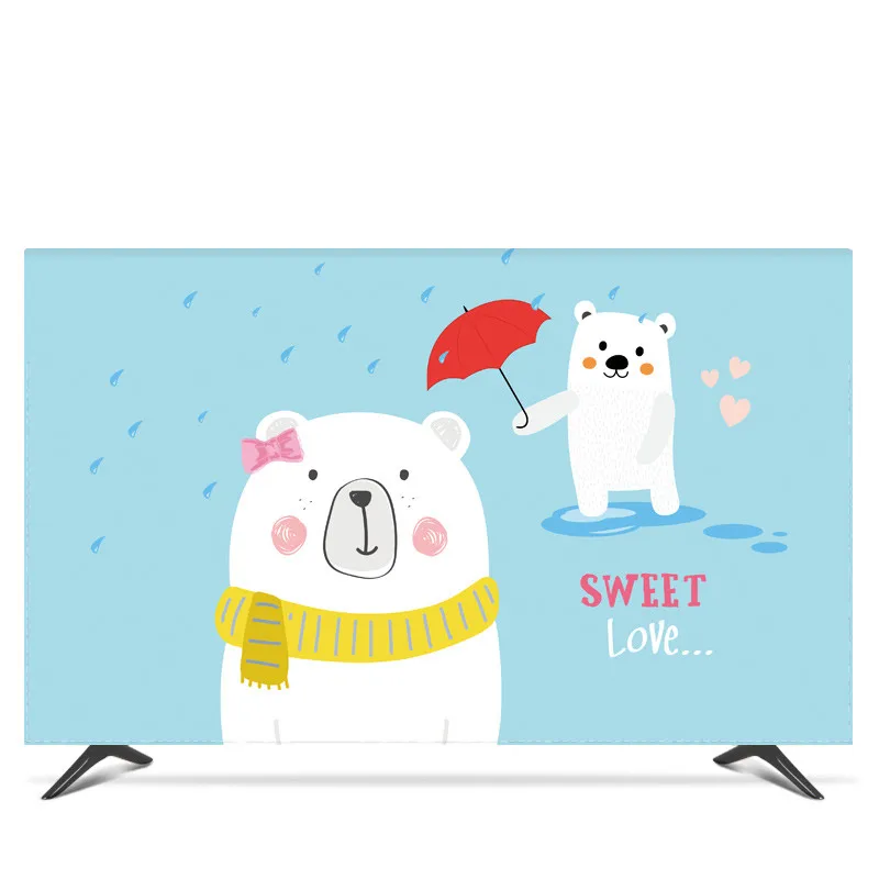 19 " - 80" 22 дюймов 75 экран LCD TV PC крышка декоративный капюшон занавеска заяц слон