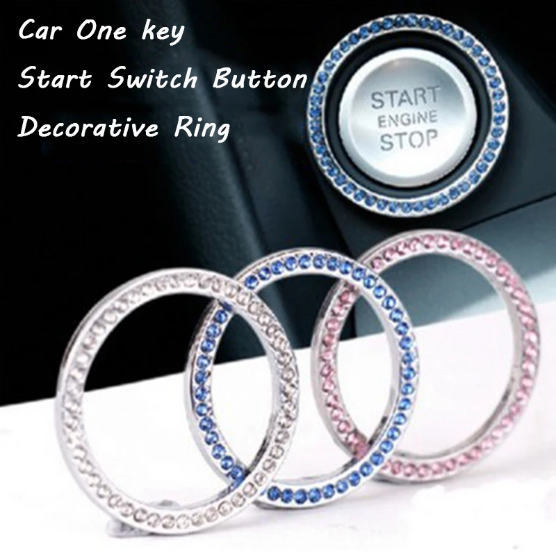 Car One key Start Switch Button Decorative Ring Artificial Bling Diamond Rhinestone Start Button Circle Interior Accessories
Car One key Start Switch Button Decorative Ring Artificial Bling Diamond Rhinestone Start Button Circle Interior Accessories