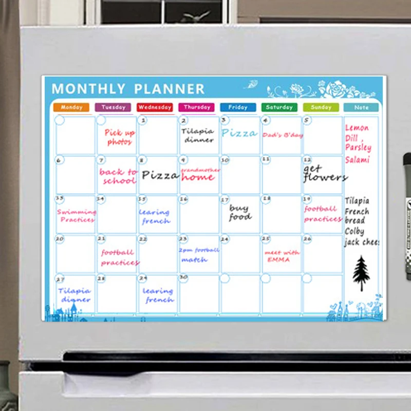 Magnetic Calendar Board Message Sticker Magnet PET Home Decor Magnetci Waterproof Design Plastic Fridge Sticker REUSABLE Gift
Magnetic Calendar Board Message Sticker Magnet PET Home Decor Magnetci Waterproof Design Plastic Fridge Sticker REUSABLE Gift