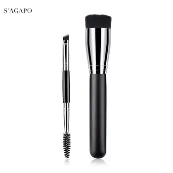 S'AGAPO 2PCS Foundation Makeup Brushes tools For Eye shadow Blush Concealer Honey Loose Powder Professional beauty Makeup tools
S'AGAPO 2PCS Foundation Makeup Brushes tools For Eye shadow Blush Concealer Honey Loose Powder Professional beauty Makeup tools