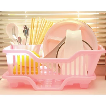 Environmental Plastic Kitchen Sink Dish Drainer Set Rack Washing Holder Basket Organizer Tray, Approx 17.5 x 9.5 x 7INCH (Pink)
Environmental Plastic Kitchen Sink Dish Drainer Set Rack Washing Holder Basket Organizer Tray, Approx 17.5 x 9.5 x 7INCH (Pink)