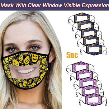 5PC Communicator Face Mask with Clear Visible Expression Lip Reading Halloween Mouth Caps Face Mask Mouth Mask Breathable
5PC Communicator Face Mask with Clear Visible Expression Lip Reading Halloween Mouth Caps Face Mask Mouth Mask Breathable