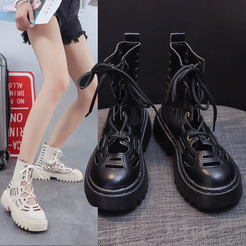 Women's cool boots thick bottom hollowed out short women's shoes summer thin lace up short boots 2020 new sandals women's Boots
Women's cool boots thick bottom hollowed out short women's shoes summer thin lace up short boots 2020 new sandals women's Boots