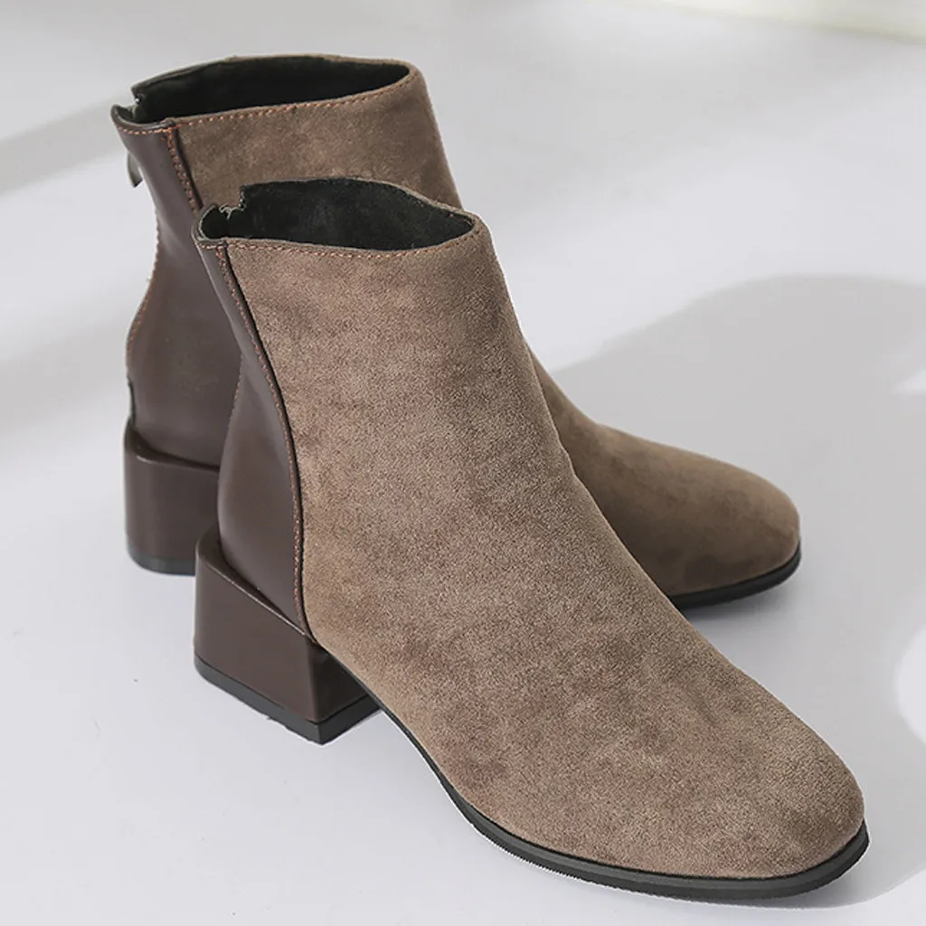 Women's Leisure Solid Round Toe Zipper Square Med Heel Boots Shoes botas mujer invierno 2019 elegante corta#N35
Women's Leisure Solid Round Toe Zipper Square Med Heel Boots Shoes botas mujer invierno 2019 elegante corta#N35