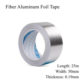 50mmx25m Fiber Aluminium Foil Tape Adhesive Sealing Tape Heat Resistance Pipe Repair High Temperature Resistant Waterproof
50mmx25m Fiber Aluminium Foil Tape Adhesive Sealing Tape Heat Resistance Pipe Repair High Temperature Resistant Waterproof