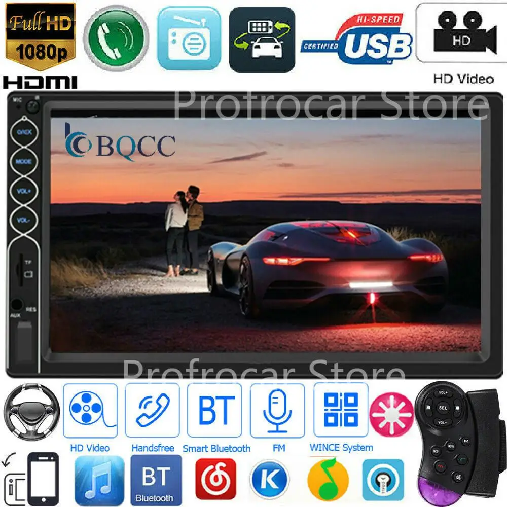 Universal 2 Din Car MP5 Player 7" Inch Touch Screen Car Multimedia Player Bluetooth MP5 FM TF USB Aux Autoradio Car Accessories
Universal 2 Din Car MP5 Player 7" Inch Touch Screen Car Multimedia Player Bluetooth MP5 FM TF USB Aux Autoradio Car Accessories