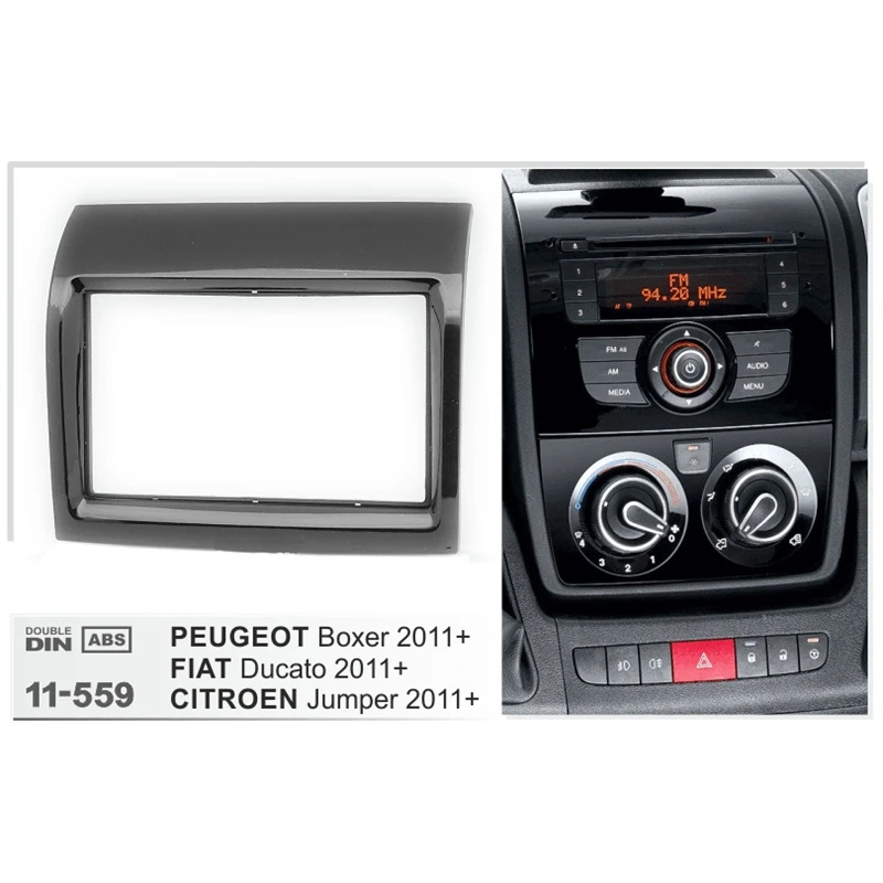 For Jumper/Boxer/Ducato Car 2Din Audio Panel Modification Panel DVD Navigation Panel Frame Car Fascias Stereo Radio Panel