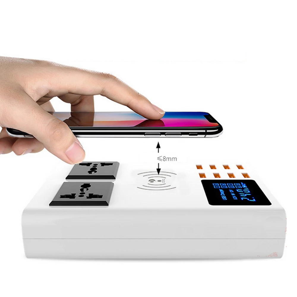 Multiport Fast Wireless LED Digital Display Usb Charger Adapter Power Sockets Mobile Phone Charger 110V - 240V AC
Multiport Fast Wireless LED Digital Display Usb Charger Adapter Power Sockets Mobile Phone Charger 110V - 240V AC