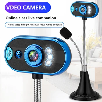 USB 1080P HD LED Web Camera With Mic for Computer PC Laptop Desktop Office Study Game 360 Degree Rotation Webcam
USB 1080P HD LED Web Camera With Mic for Computer PC Laptop Desktop Office Study Game 360 Degree Rotation Webcam