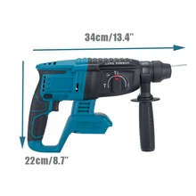 10000bpm Electric Hammer Impact Drill Rechargeable Brushless Cordless Rotary Hammer Drill 4 Function For 18V Makita Battery
10000bpm Electric Hammer Impact Drill Rechargeable Brushless Cordless Rotary Hammer Drill 4 Function For 18V Makita Battery