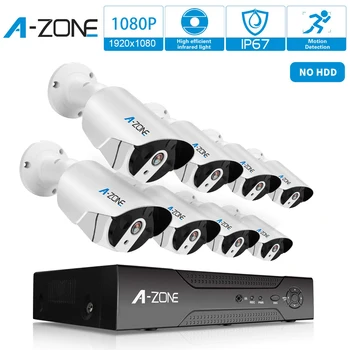 A-ZONE 8ch 1080P HD POE IP Home Security Camera System NVR Kit Outdoor/Indoor Audio Record 2MP 8Pcs CCTV Video Surveillance Set
A-ZONE 8ch 1080P HD POE IP Home Security Camera System NVR Kit Outdoor/Indoor Audio Record 2MP 8Pcs CCTV Video Surveillance Set
