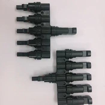 Electrical PV Photovoltaic Connector 1pair x PV T Branch parallel connection 30A solar Panel Cable Wire Connect one in five out
Electrical PV Photovoltaic Connector 1pair x PV T Branch parallel connection 30A solar Panel Cable Wire Connect one in five out