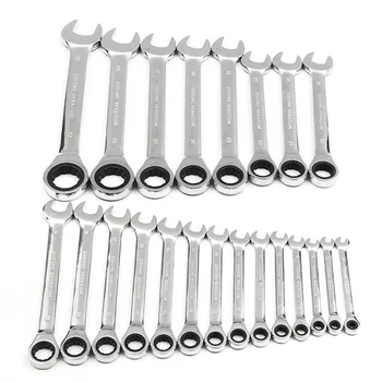 21-24mm Ratchet Combination Metric Wrench Set Fine Tooth Gear Ring Torque and Socket Wrench Set Nut Tools for Repair
21-24mm Ratchet Combination Metric Wrench Set Fine Tooth Gear Ring Torque and Socket Wrench Set Nut Tools for Repair