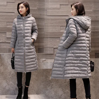 Women Long parkas coat Thick warm hooded Casual female Autumn Winter down cotton padded jackets coat long zipper plus size 
Women Long parkas coat Thick warm hooded Casual female Autumn Winter down cotton padded jackets coat long zipper plus size