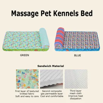 

New 2 Size Pet Bed Dog Cat Bed Puppy Sleeping Massage Cushion Pads Home Kennels Mat For Small Medium Dog Four Seasons Available