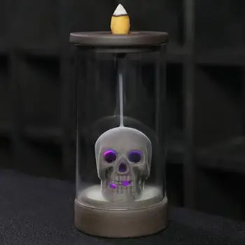 1pc Decorative Skull Censer Red Porcelain Backflow Censer Skull Head Incense Burner Windproof LED Lampshade
1pc Decorative Skull Censer Red Porcelain Backflow Censer Skull Head Incense Burner Windproof LED Lampshade