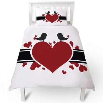Valentine'S Day Birds Love Duvet Cover Pillow Case Quilt Cover Set Bedclothes Single Bedding Sets For Bed
Valentine'S Day Birds Love Duvet Cover Pillow Case Quilt Cover Set Bedclothes Single Bedding Sets For Bed
