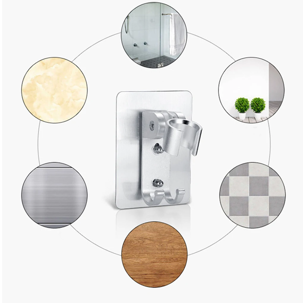 Description Picture 3 of itemWall Mounted Shower Head Stand Bracket Bathroom Handheld Shower Sprayer Holder Adjustable