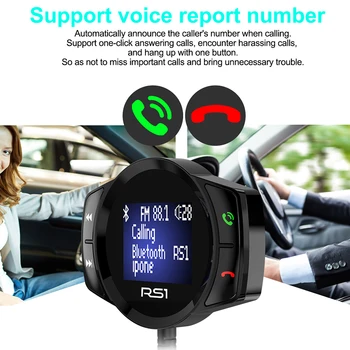 RS1 Smart Bluetooth V4.2 Car Charger Dual USB port Auto Power Adapter Hands-Free Charging Station
RS1 Smart Bluetooth V4.2 Car Charger Dual USB port Auto Power Adapter Hands-Free Charging Station