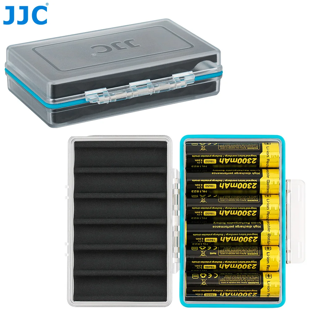 JJC Durable Waterproof Battery Storage Case Battery Holder Box for 6 18650 Lithium Rechargeable Batteries with Sponge Cushion
JJC Durable Waterproof Battery Storage Case Battery Holder Box for 6 18650 Lithium Rechargeable Batteries with Sponge Cushion