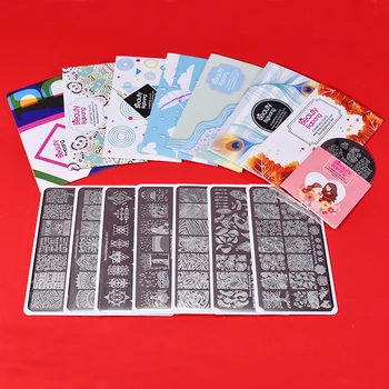 BeautyBigBang 8pcs/set 6*12CM Rectangle Nail Stamping Plate Water Marble Manicure Nail Art Image Template Manicure Stencils Tool
BeautyBigBang 8pcs/set 6*12CM Rectangle Nail Stamping Plate Water Marble Manicure Nail Art Image Template Manicure Stencils Tool