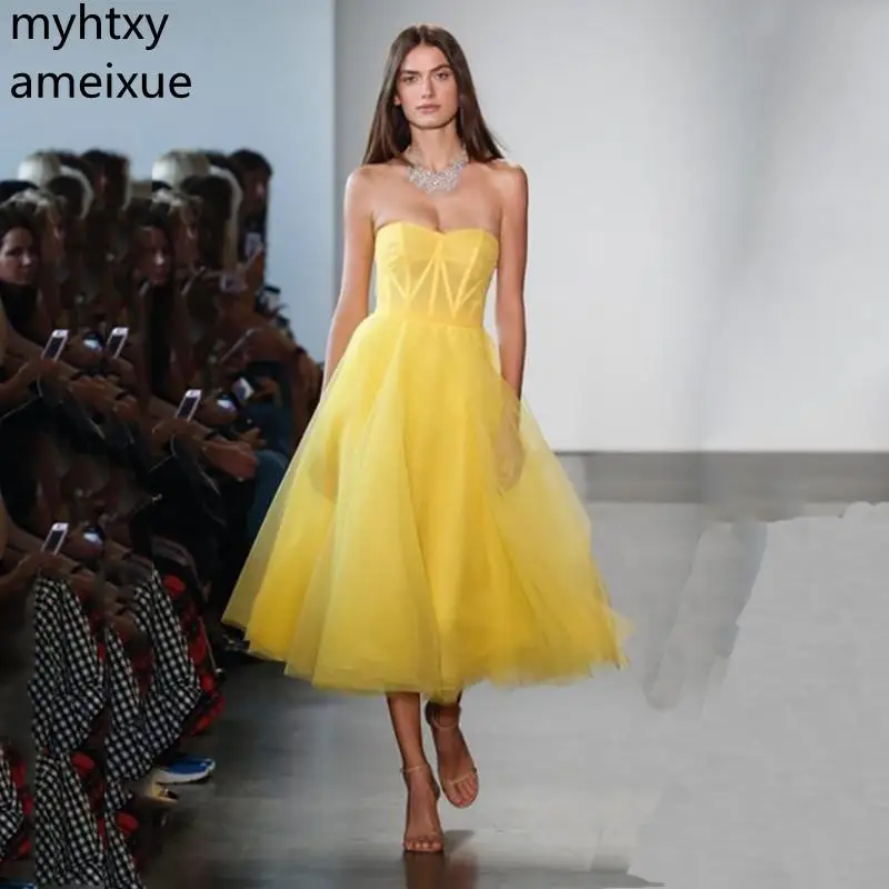 Simple Evening Dress Plus Size Short Formal Dress Party Gown Yellow Organza Tulle Cheap Prom Dress 2021 Party Gown Robe Longue 
Simple Evening Dress Plus Size Short Formal Dress Party Gown Yellow Organza Tulle Cheap Prom Dress 2021 Party Gown Robe Longue