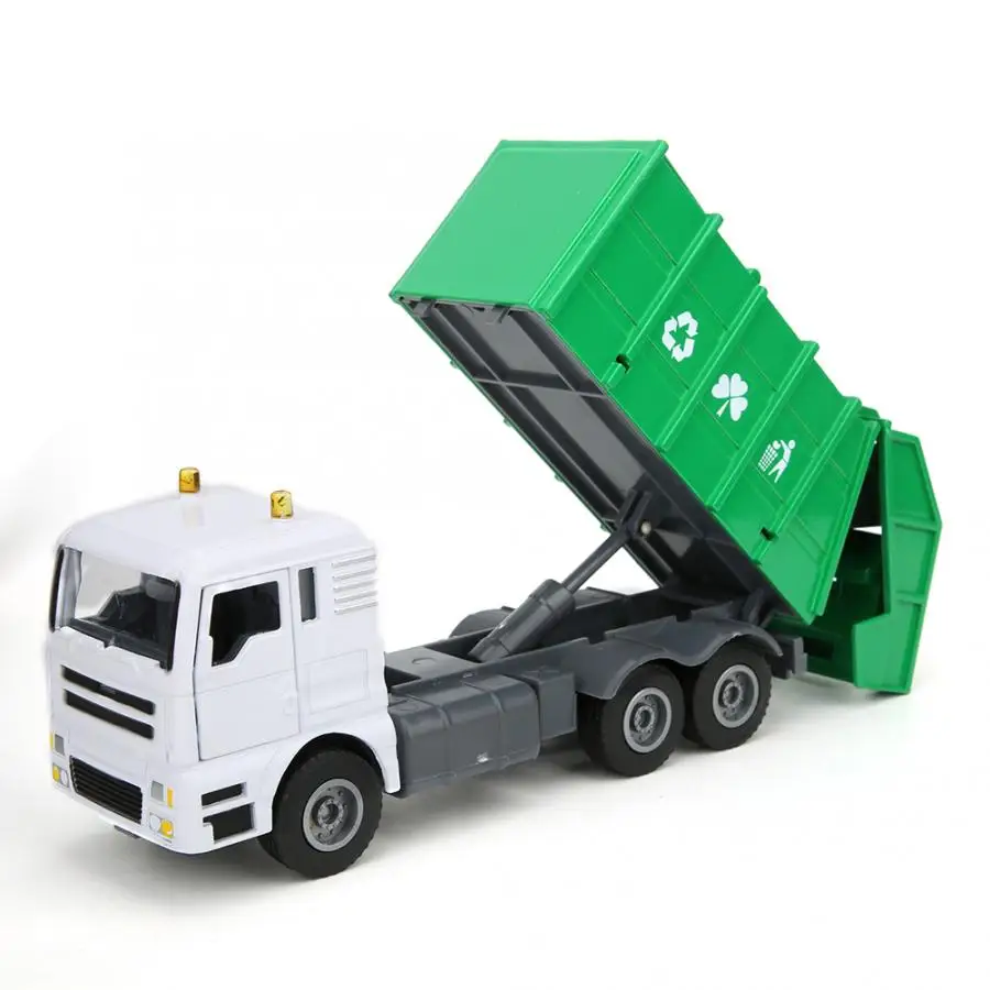 Hot High Simulation 1: 50 Alloy Garbage Truck Model Diecast Alloy Engineering Vehicle Kids Toys Children Gifts