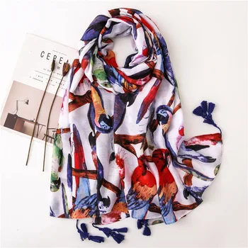 Spring and Summer 2020 New Korean Style Colorful Parrot Cotton and Hemp Tassel Scarf Beach Wraps Sunscreen Shawl Scarf
Spring and Summer 2020 New Korean Style Colorful Parrot Cotton and Hemp Tassel Scarf Beach Wraps Sunscreen Shawl Scarf