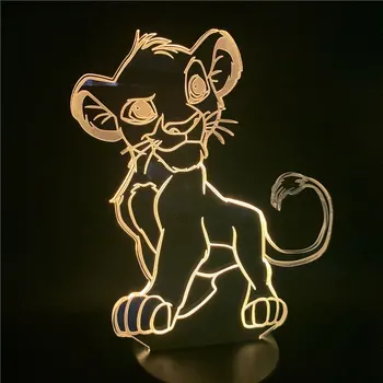 Cartoon The Lion King Simba LED 7 Color Change Lamp 3D Night Light Acrylic Colorful Table Desk Lamp Home Decora for Kids Gift 
Cartoon The Lion King Simba LED 7 Color Change Lamp 3D Night Light Acrylic Colorful Table Desk Lamp Home Decora for Kids Gift