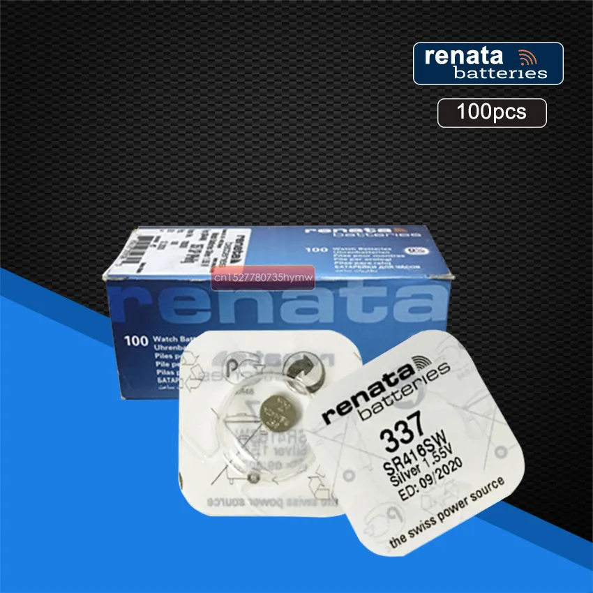 100 Пак Renata 337 часы батареи SR416SW 1 55 V Bottun | Электроника