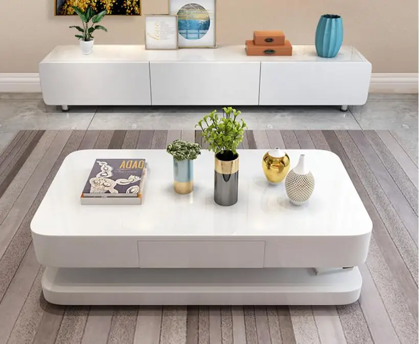 White tea table simple modern living room toughened glass individual creativity small family baking lacquer tea table 
White tea table simple modern living room toughened glass individual creativity small family baking lacquer tea table