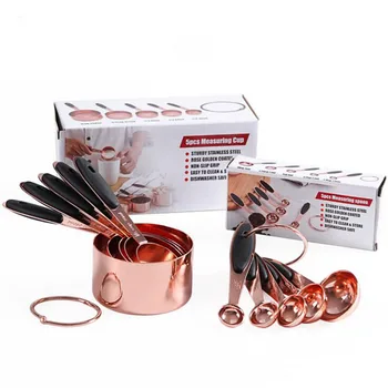 Thick Stainless Steel Measuring Spoon Rose Gold Baking Tool Kitchen Baking Bartender Scale Cooking Tool Set
Thick Stainless Steel Measuring Spoon Rose Gold Baking Tool Kitchen Baking Bartender Scale Cooking Tool Set