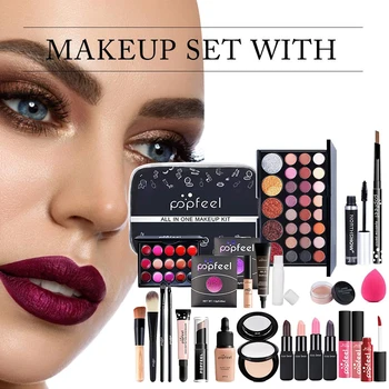 27PCS Foundations Makeup Set Portable Travel Makeup Organizer Storage Box Makeup Set Matte Lipstick Gift Eyeshadow Palette 
27PCS Foundations Makeup Set Portable Travel Makeup Organizer Storage Box Makeup Set Matte Lipstick Gift Eyeshadow Palette