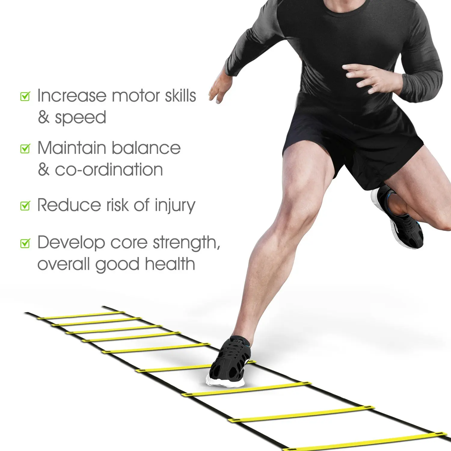 Agility Speed Jump ladder Soccer Agility Outdoor Training Football Fitness Foot Speed Ladder
Agility Speed Jump ladder Soccer Agility Outdoor Training Football Fitness Foot Speed Ladder