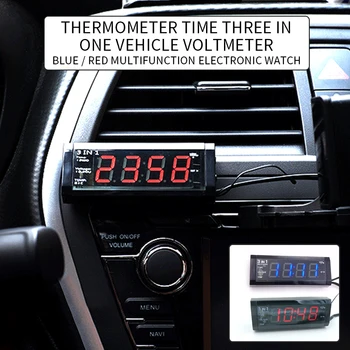 3 in 1 thermometer clock car mini watch practical Automotive Supplies interior trim car clock Voltmeter watch for car 
3 in 1 thermometer clock car mini watch practical Automotive Supplies interior trim car clock Voltmeter watch for car