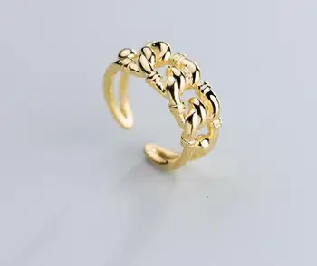 Yellow 18K Gold Plated 100% Authentic REAL.925 Sterling Silver Double Rows Open Twisted Roped Adjust Rings GTLJ1630
Yellow 18K Gold Plated 100% Authentic REAL.925 Sterling Silver Double Rows Open Twisted Roped Adjust Rings GTLJ1630