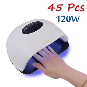 45Leds 120W With Timer LCD Display Automatic Sensor Manicure Tool For Manicure Machine For Nail Glue Machine For Nail Dryer.
45Leds 120W With Timer LCD Display Automatic Sensor Manicure Tool For Manicure Machine For Nail Glue Machine For Nail Dryer.