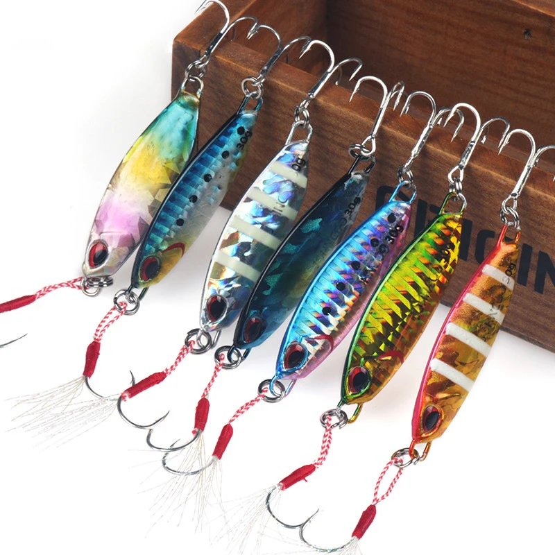 Printing Laser Artificial Bait With Treble Hooks Metal Jig Spoon 30g Shore Casting Jigging Lead Sea Bass Lures for Pike Fishing
Printing Laser Artificial Bait With Treble Hooks Metal Jig Spoon 30g Shore Casting Jigging Lead Sea Bass Lures for Pike Fishing