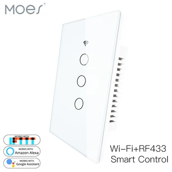 WiFi Smart Wall Light Switch Glass Panel RF433 Wireless Smart Life Tuya APP Remote Control Works With Alexa Google Home 3 Gang
WiFi Smart Wall Light Switch Glass Panel RF433 Wireless Smart Life Tuya APP Remote Control Works With Alexa Google Home 3 Gang