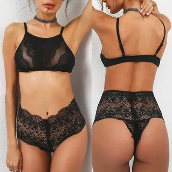 Women Black Floral Lace Halter Push Up Bra+Pants Underwear Set Sleepwear Summer Clothes Summer Sexy Women's Ladies Hot Sale &50 
Women Black Floral Lace Halter Push Up Bra+Pants Underwear Set Sleepwear Summer Clothes Summer Sexy Women's Ladies Hot Sale &50