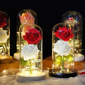 Eternal Double Rose in Glass Dome with LED Beauty and The Beast Romantic Gifts Home Decor for Valentine Day Wedding Party
Eternal Double Rose in Glass Dome with LED Beauty and The Beast Romantic Gifts Home Decor for Valentine Day Wedding Party
